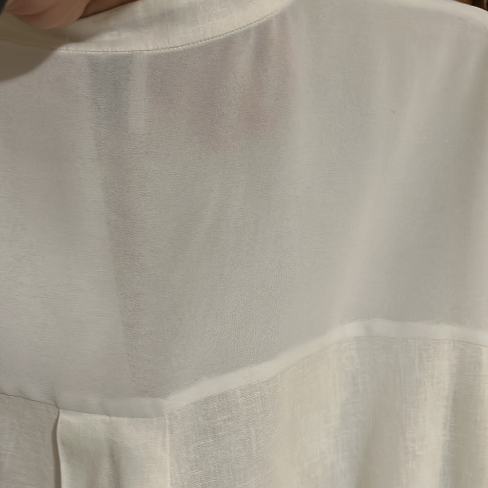 Anne Klein High Low Long Tunic Linen/Cotton Blend Oversized Small - Picture 9 of 9